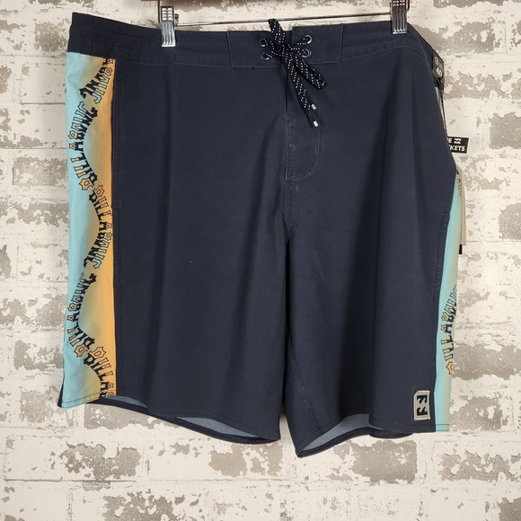 Billabong Men's Board Shorts Dbah Lo Tide Recycler Navy Blue Size 40 Swim Trunks - Picture 1 of 16